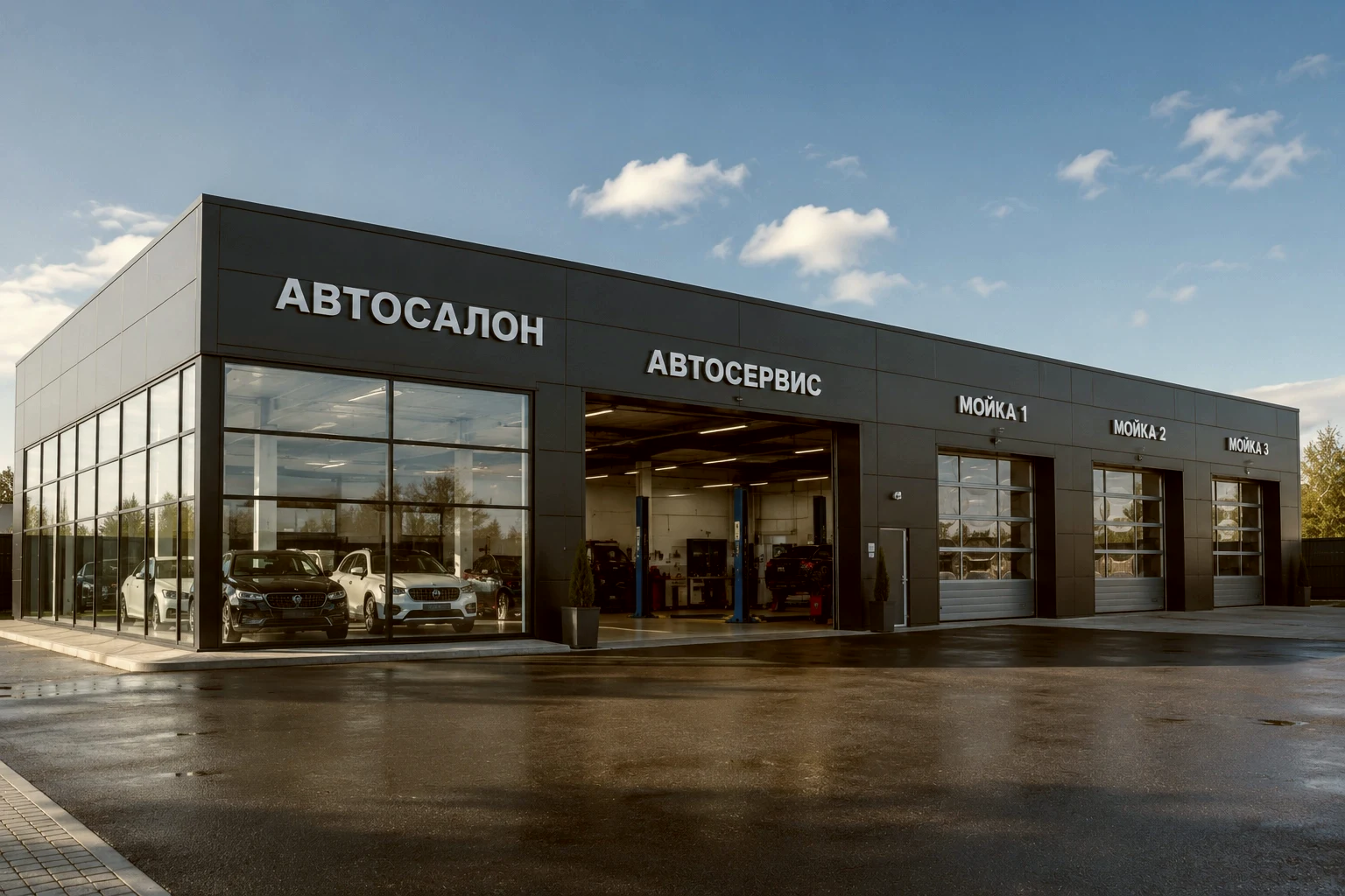 СТО, автомойки и автосалоны